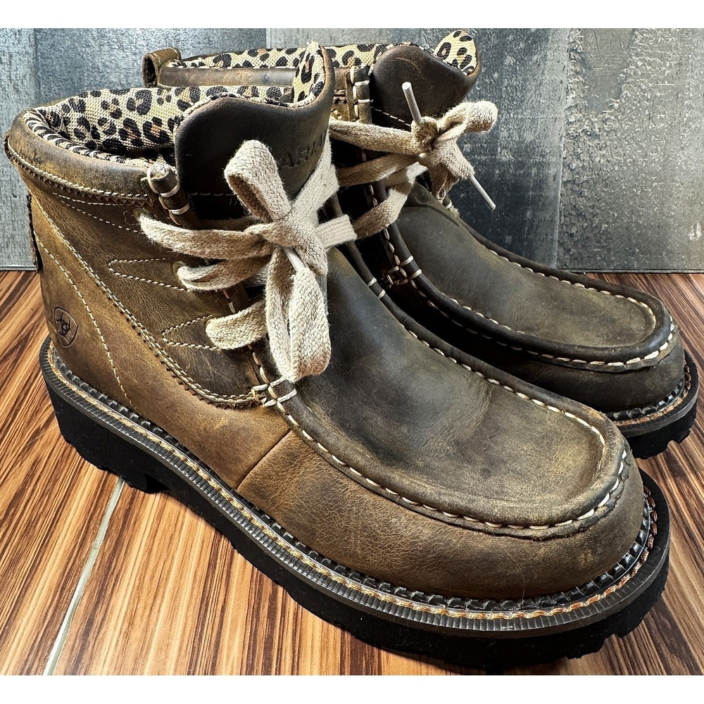 Ariat Codie Brown Leather Ankle Boots Womens 7B